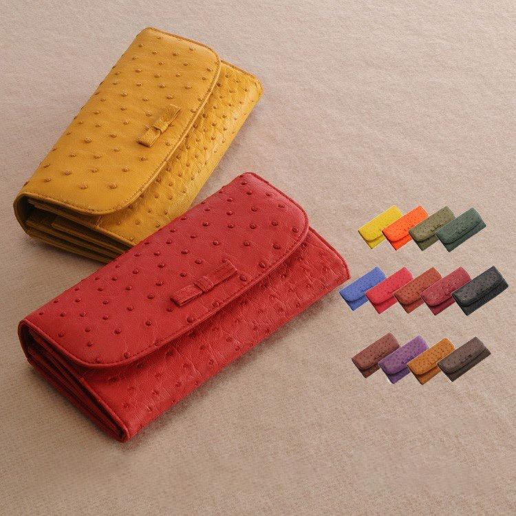 日本代理店正規品 本革オーストリッチ 3点セットボストンバッグ 長財布