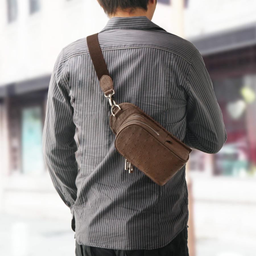 オーストリッチ ボディバッグ ワンショルダーバッグ メンズ No Mens 1 Mens 1r Sankyo Shokai 三京商会 通販 Yahoo ショッピング