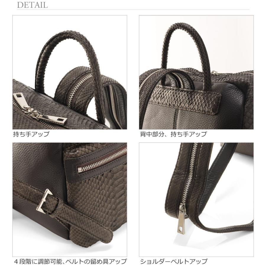 HALEINE ブランド ダイヤモンド パイソン リュック サック / ワン ショルダー バッグ レディース(06000241r) 【爆買!!】の画像