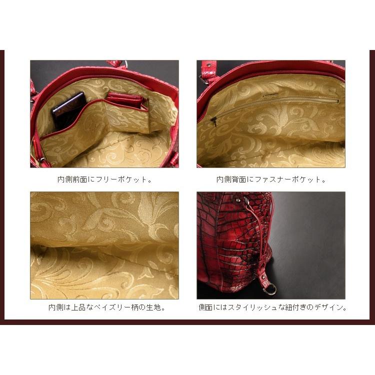［SALE］アリゲーター トートバッグ ハイシャイニング 目地染め 保証書 付き【爆買!!】の画像