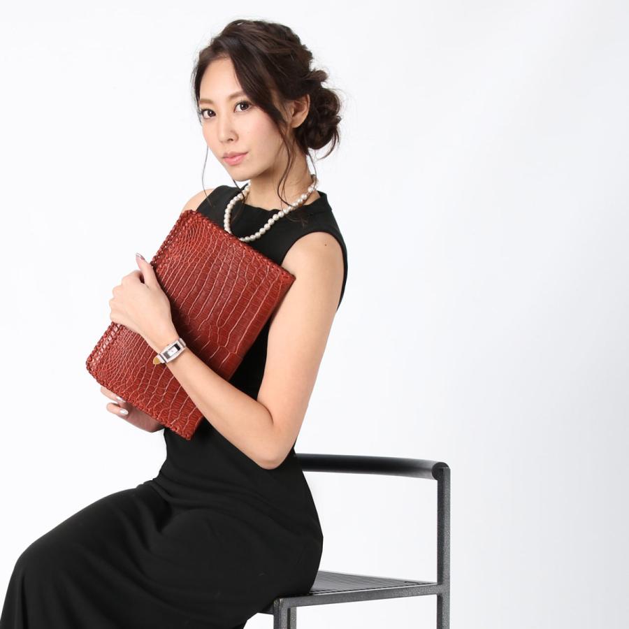 sankyo shokai（三京商会） クロコダイル クラッチバッグ マット加工