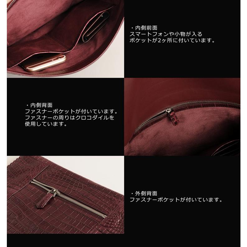 sankyo shokai（三京商会） ［SALE］クロコダイル クラッチバッグ 