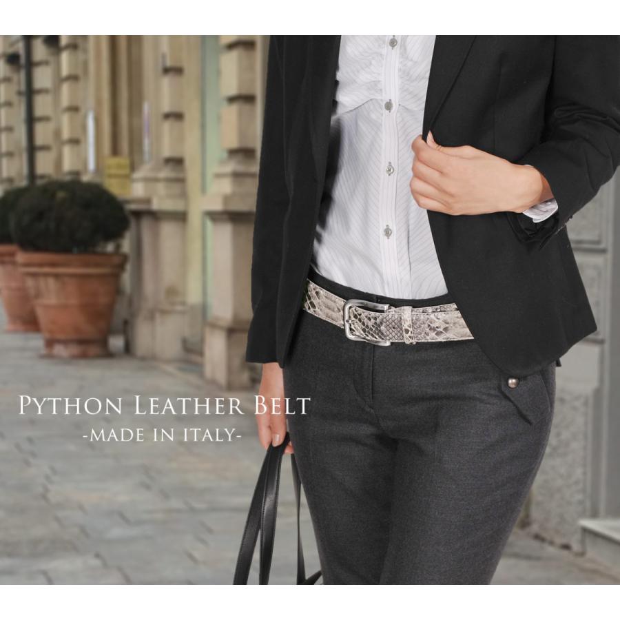 sankyo shokai（三京商会） イタリア製 パイソン レザー ベルト 40mm