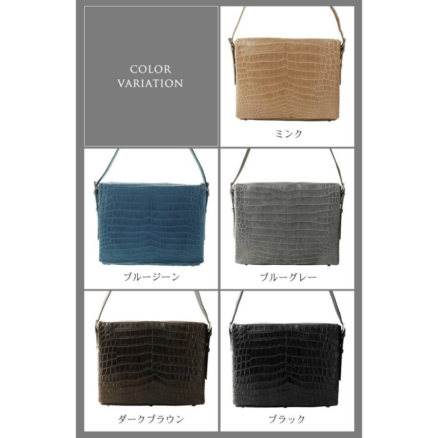 ［10%OFFクーポン］クロコダイル センター取り マット ショルダーバッグ かぶせデザイン / レディース A4 通勤バッグ 保証書 付き 母の日_1