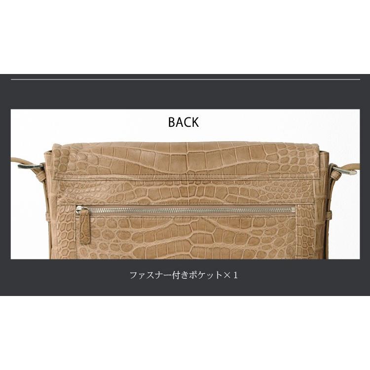 ［10%OFFクーポン］クロコダイル センター取り マット ショルダーバッグ かぶせデザイン / レディース A4 通勤バッグ 保証書 付き 母の日_9