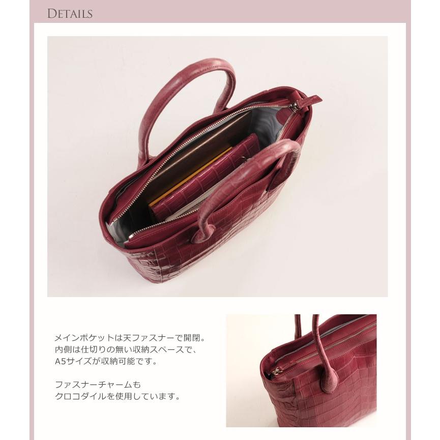 ［5%OFFクーポン］クロコダイルバッグ crocodile クロコダイルバッグ ハンドバッグ マット 加工 センター取り / レディース 保証書 付き 【爆買!!】の画像