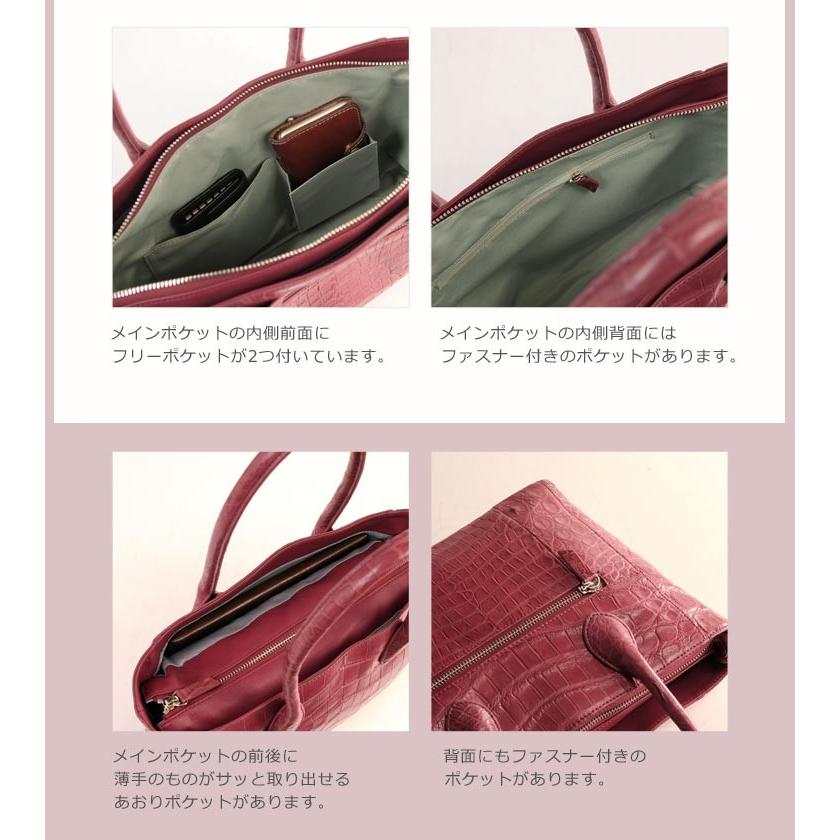［5%OFFクーポン］クロコダイルバッグ crocodile クロコダイルバッグ ハンドバッグ マット 加工 センター取り / レディース 保証書 付き 【爆買!!】の画像
