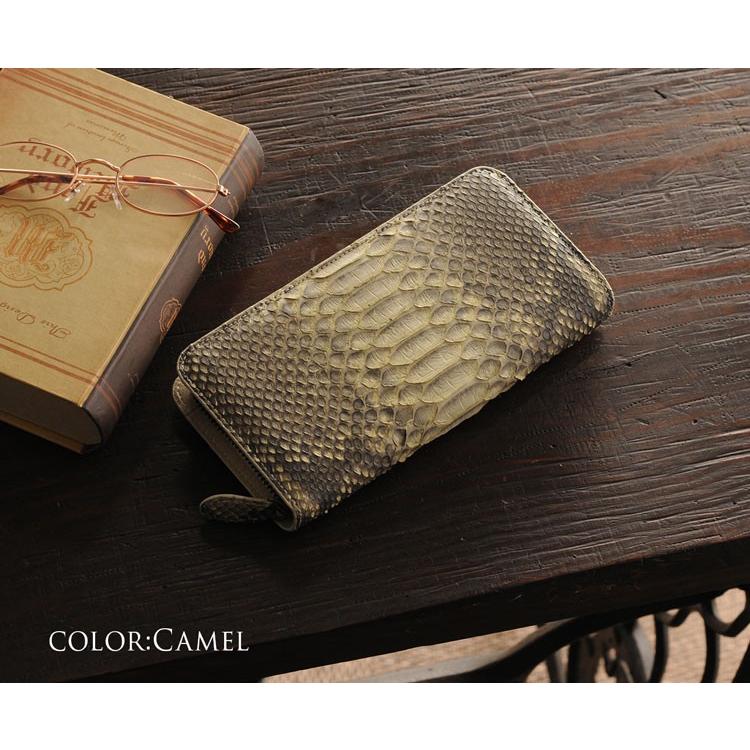 HALEINE（アレンヌ） ダイヤモンド パイソン メンズ 長財布 ラウンド