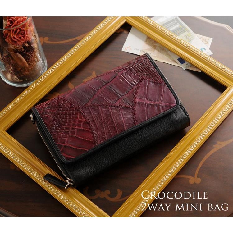 sankyo shokai（三京商会） お財布 ポシェット 2WAY クロコダイル