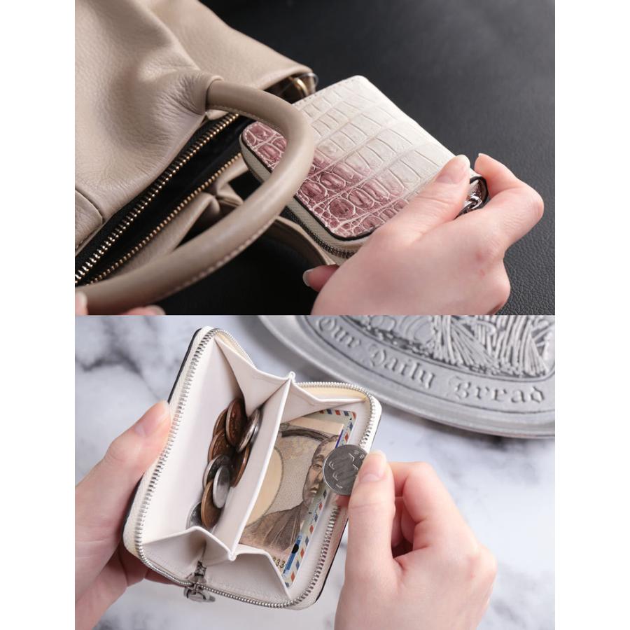 ヒマラヤ クロコダイル ラウンドファスナー 小銭入れ ミニ 財布 コンパクト ワニ クロコ 小さい 紙幣入れ カード入れ サイフ さいふ  お札(No.06001581) sankyo shokai（三京商会） ヒマラヤ クロコダイル ラウンドファスナー