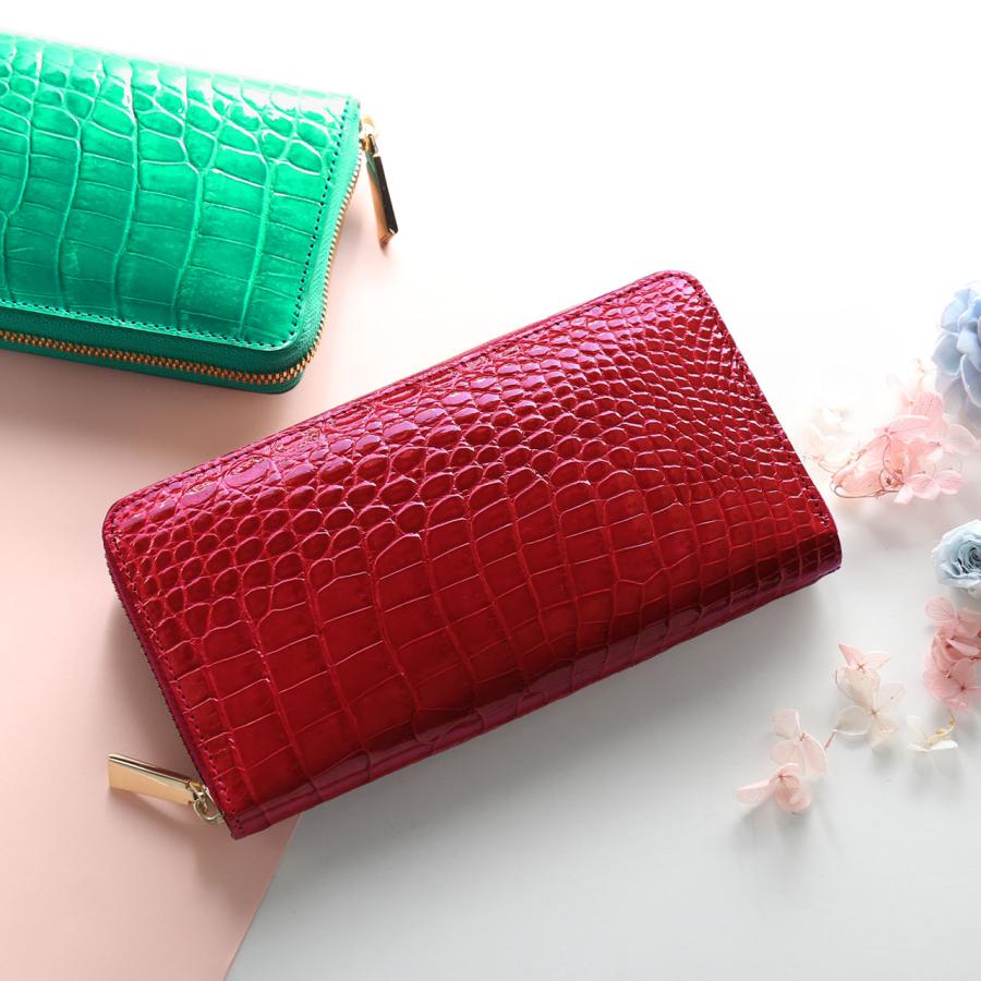 クロコダイル 長財布 レディース ラウンドファスナー シャイニング 加工 ゴールド ファスナー 本革 全10色 4fa r r Sankyo Shokai 三京商会 通販 Yahoo ショッピング