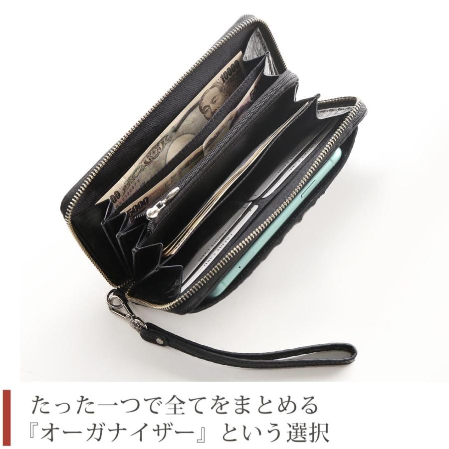 本革 オーガナイザー 長財布 ラウンドファスナー クロコダイル ホーンバック 使用 メンズ ストラップ付き 4fa ギフト r r Sankyo Shokai 三京商会 通販 Yahoo ショッピング