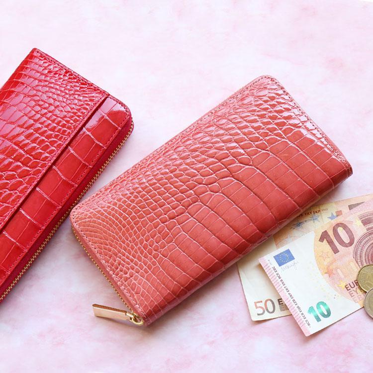 クロコダイル 長財布 レディース ラウンドファスナー シャイニング 加工 ゴールド ファスナー 本革 全11色 プレゼント ギフト 4fa r r Sankyo Shokai 三京商会 通販 Yahoo ショッピング
