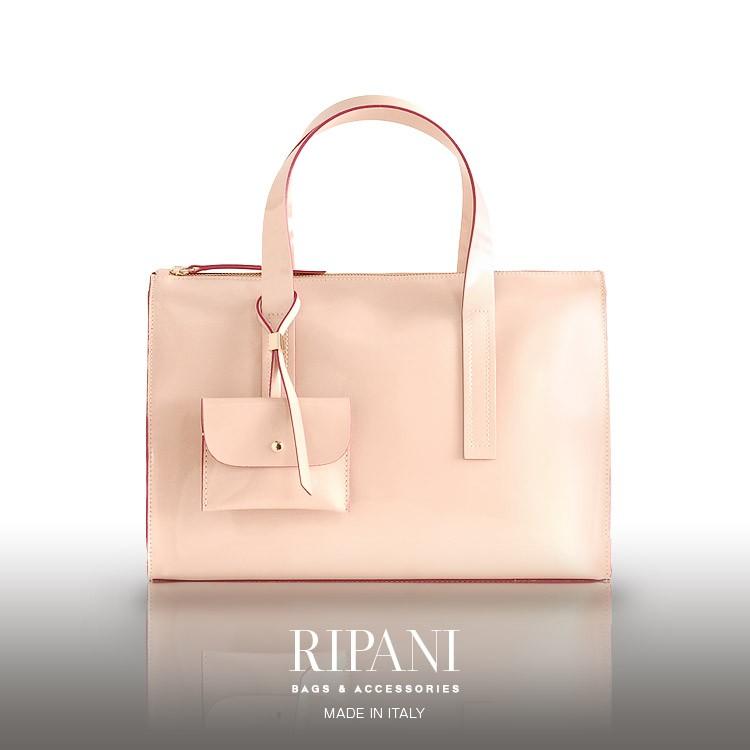 本革 エナメルバッグ Ripani 牛革 エナメル ハンドバッグ イタリア製 小物入れ付き 2way レディース ブランド ギフト Sankyo Shokai 三京商会 通販 Paypayモール