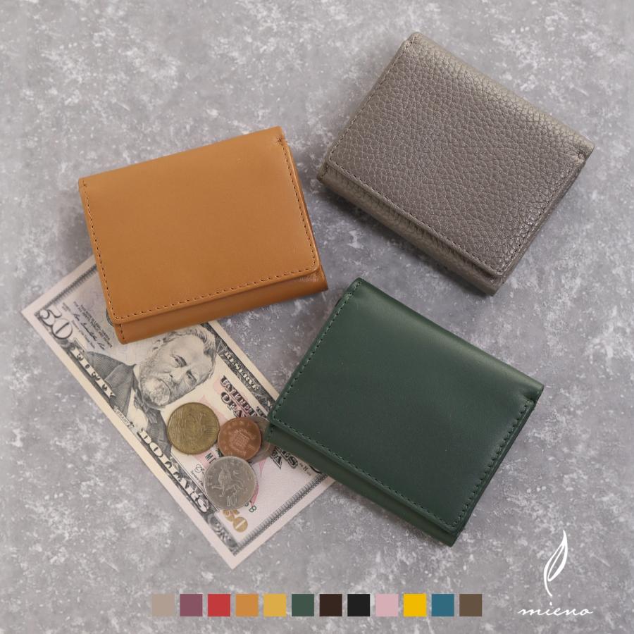 ついに入荷 牛革 コンパクト財布 メンズ ミニ財布 財布 本革 レザー 革 コンパクト ブランド Mieno ネコポスで送料無料 名入れ 可能 Mens 1r 父の日3 800円 Aynaelda Com