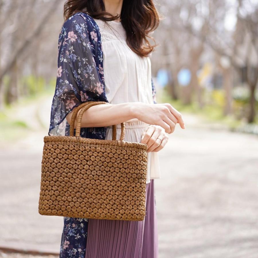 sankyo shokai 山葡萄 かごバッグ レディース 六角花編み 5mm sankyo shokai 山葡萄 かごバッグ レディース 六角花編み 5mm