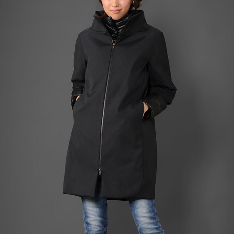 ダウンコートボトルネックライナー付き(No.08000068) 10%offクーポン]ダウンコート コクーンコート ボトルネック