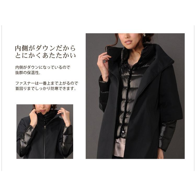 10%offクーポン]ダウンコート コクーンコート ボトルネック