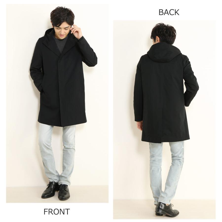 HALEINE（アレンヌ） コート メンズ ビジネス 撥水 加工 フード