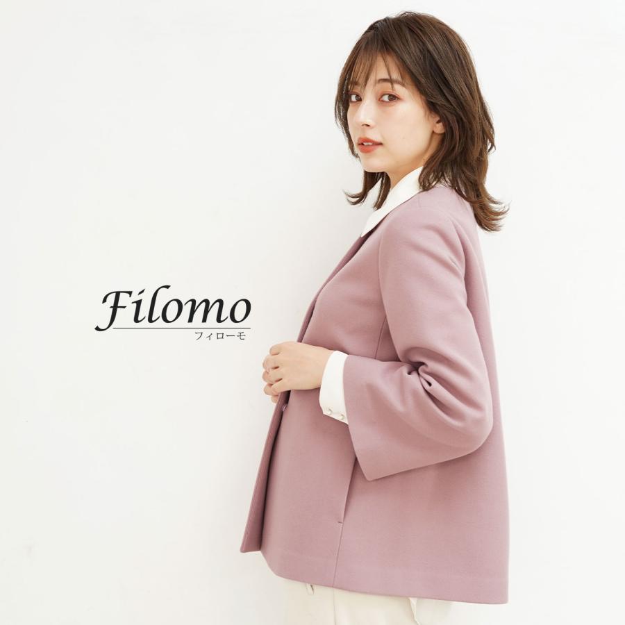 激安販売 店 ノーカラージャケット レディース 冬 M L ノーカラー ジャケット ウールタッチ 洗える Filomo r クリスマス 安い買い付け Www Gacfmi Org