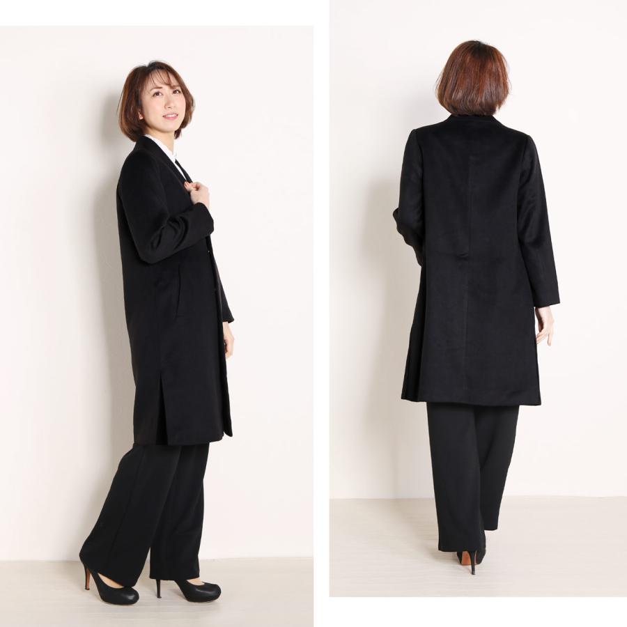 sankyo shokai ノーカラーコート レディース Vネック ロング丈 sankyo shokai ノーカラーコート レディース Vネック ロング丈