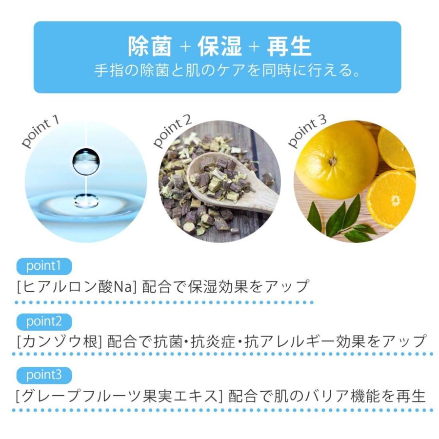 除菌ジェル アルコールジェル ハンドジェル 500mlx4本 洗浄 ヒアルロン酸 配合 (09000178-4r) クリスマス|sankyo shokai-三京商会|03