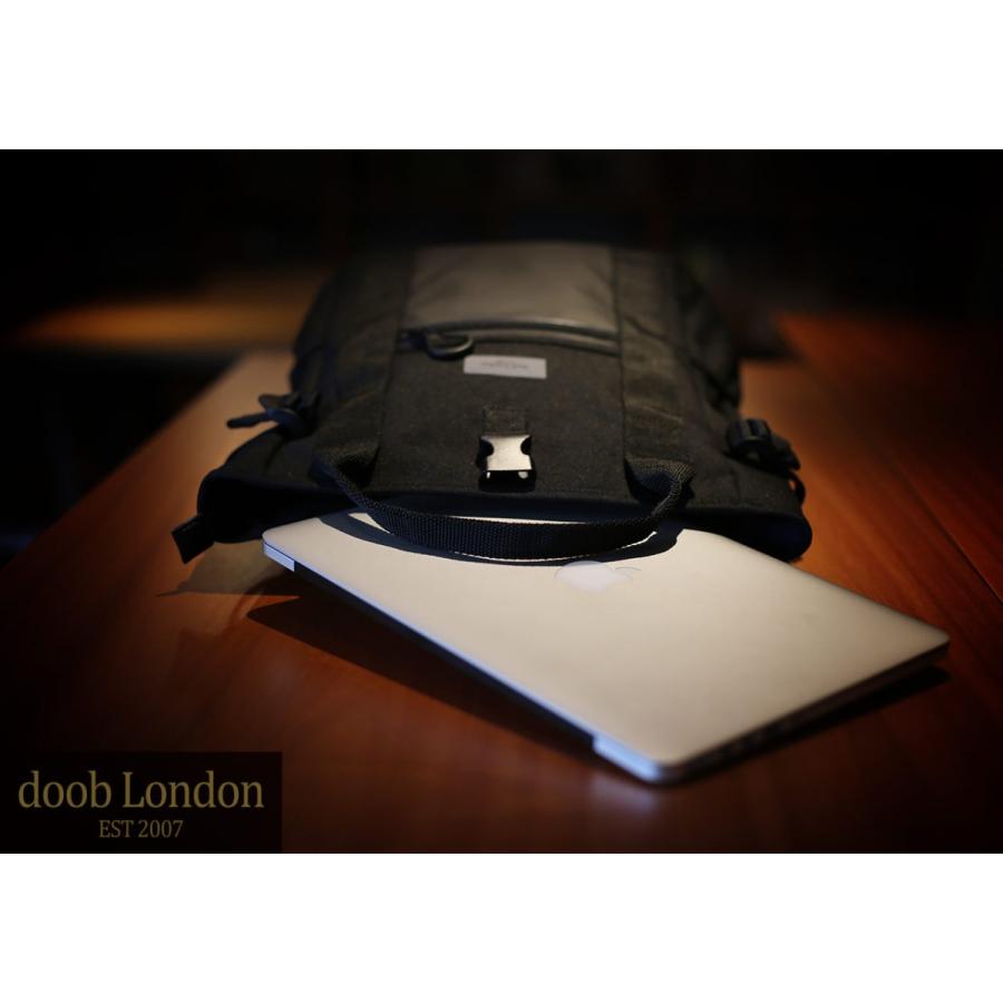 CORDURA（R） メンズ リュック 12L ビジネス 撥水 A4 ブランド doob London ノートPC ブラック コーデュラ 軽量 (09000179-mens-1r) バレンタイン｜j-white｜16