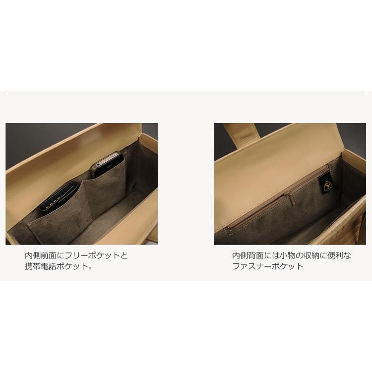 クロコダイルバッグ crocodile クロコダイル ハンドバッグ シャイニング加工 / レディース 保証書 付きの画像