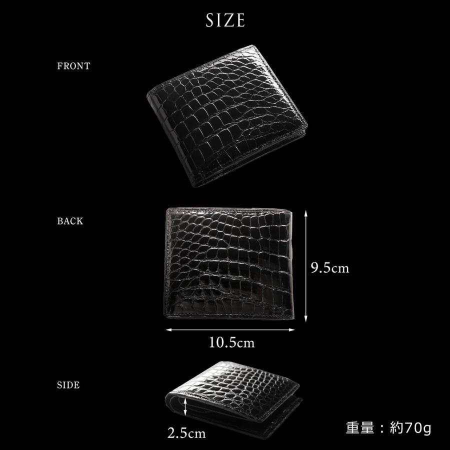 sankyo shokai（三京商会） 折り財布 クロコダイル 日本製 二つ折り