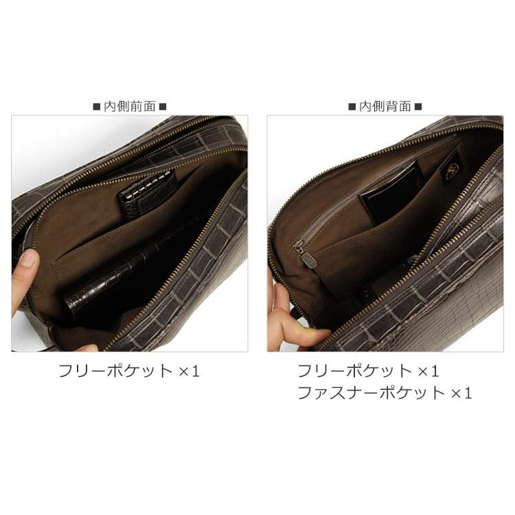 ［5%OFFクーポン］メンズ バッグ ナイルクロコダイル マット加工 ダブルファスナー セカンドバッグ ビジネスバッグ【爆買!!】の画像