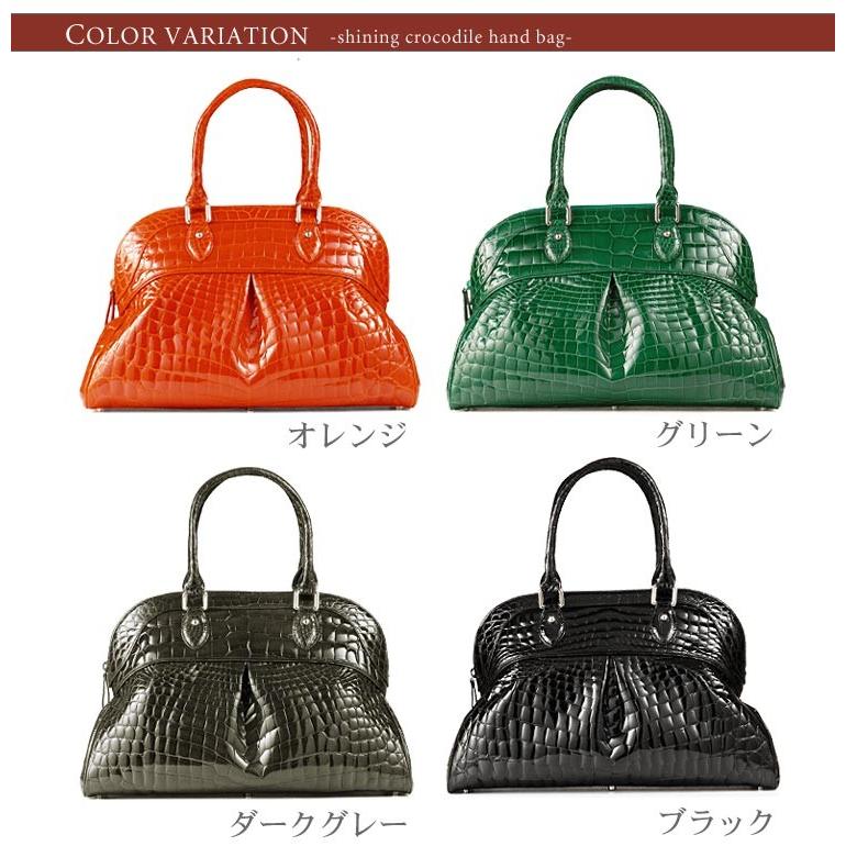 crocodile クロコダイル ハンドバッグ センター取り シャイニング 楽天市場】クロコダイル ハンドバッグ シャイニング加工