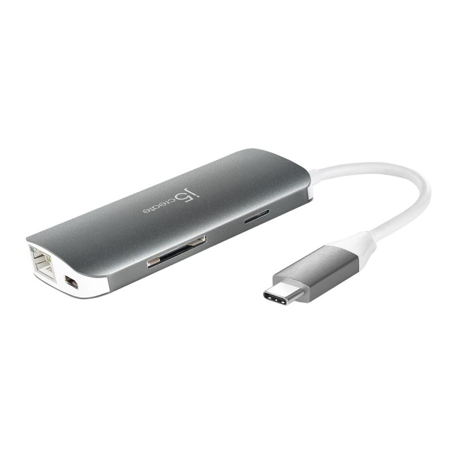 j5create USB-C 9in1マルチアダプタ Power Delivery 60W供給 【USB-C 3.1/4K HDMI/ギガビット有線LAN/USB3.0×3, SD,MicroSDスロット】JCD383-EJ | j5 create | 07