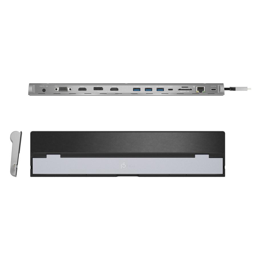 j5create USB-C ドッキングステーション PD100W【USB-Ax3/USB-C/USB-C充電/DisplayPort/HDMIx2/VGA/有線LAN/SD,MicroSD/3.5mm】 JCD543-EJ | j5 create | 08