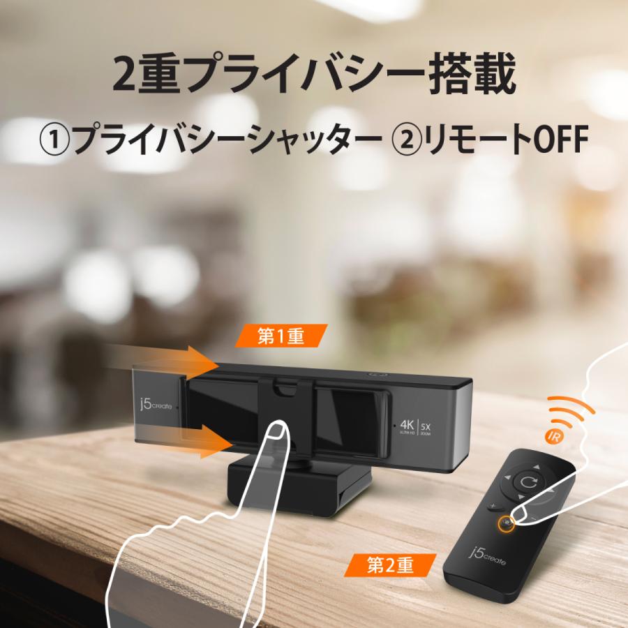 j5 create USB 4K Ultra HD webカメラ j5 create j5create USB 4K Ultra HD webカメラ 5倍