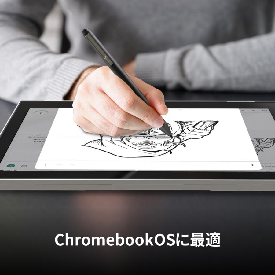 j5create USI アクティブ スタイラスペン Works With Chromebook 認証取得 タッチペン 4096段階超高感度 低遅延 パームリジェクション機能 替え芯 JITP100-EJ | j5 create | 02