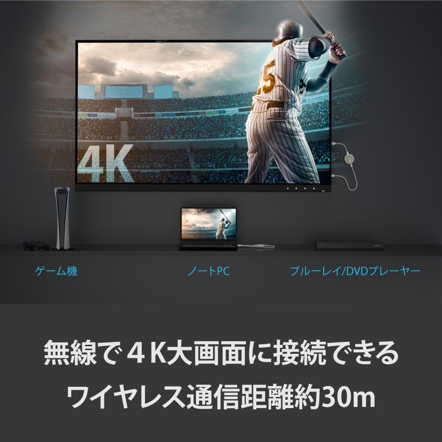 j5create 4K ワイヤレス HDMI HDMI to HDMI 受送信機【HDCP対応 無線距離30m 5G/2.4GHz プラグ&プレイ】受信機Miracast AirPlay Chromecast対応 JVAW75-EJ | j5 create | 02