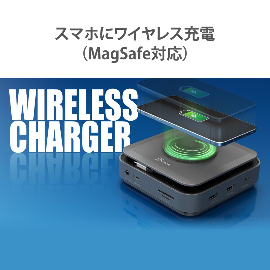 j5create MagSafe USB-C デュアルディスプレイ ドッキングステーション PD140W USB端子 HDMI他 JCD3199-EJ | j5 create | 02