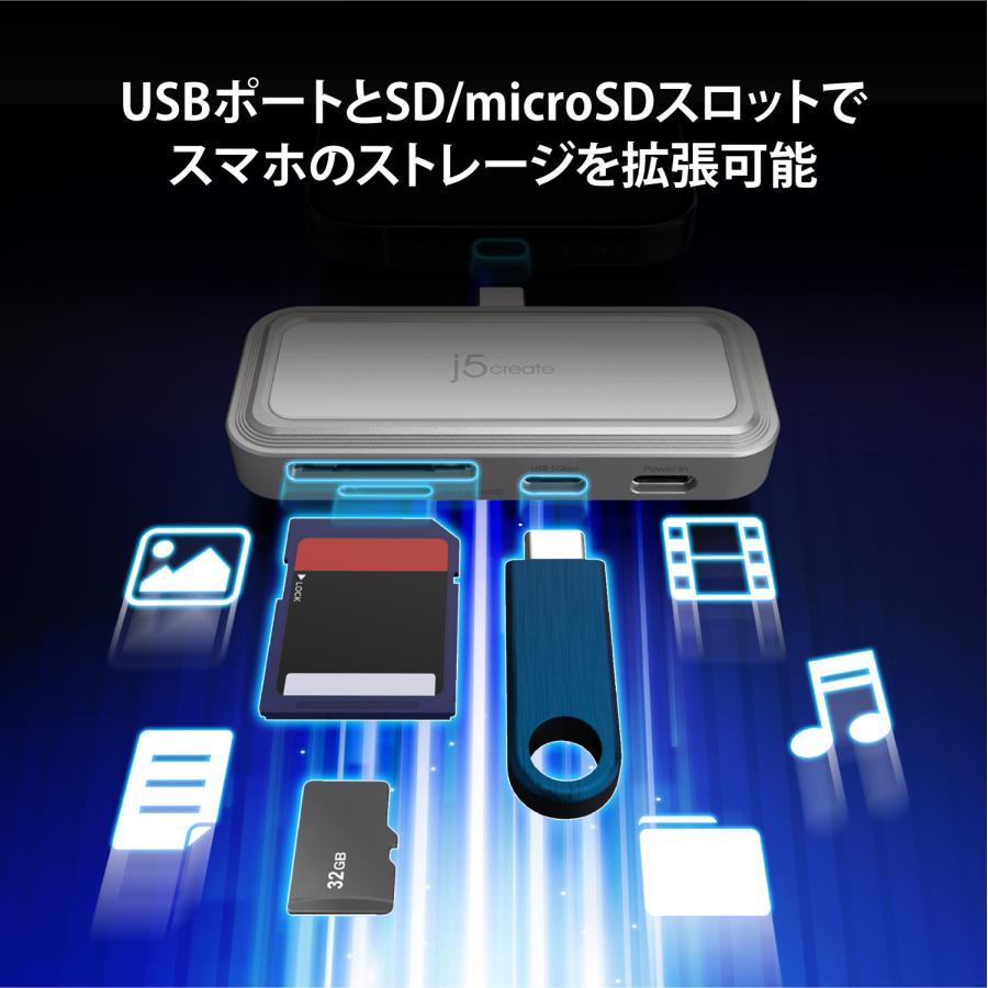 j5create USB-C 4in1 変換アダプター マルチハブ  直結デザイン JCH167W-EJ |  | 02
