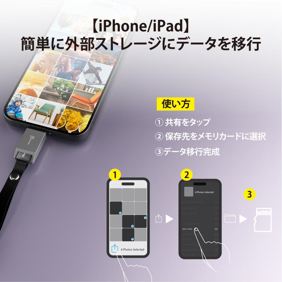 j5create USB-C to microSD カードリーダ- Android専用アプリ付属 JCHSD31W-EJ |  | 01