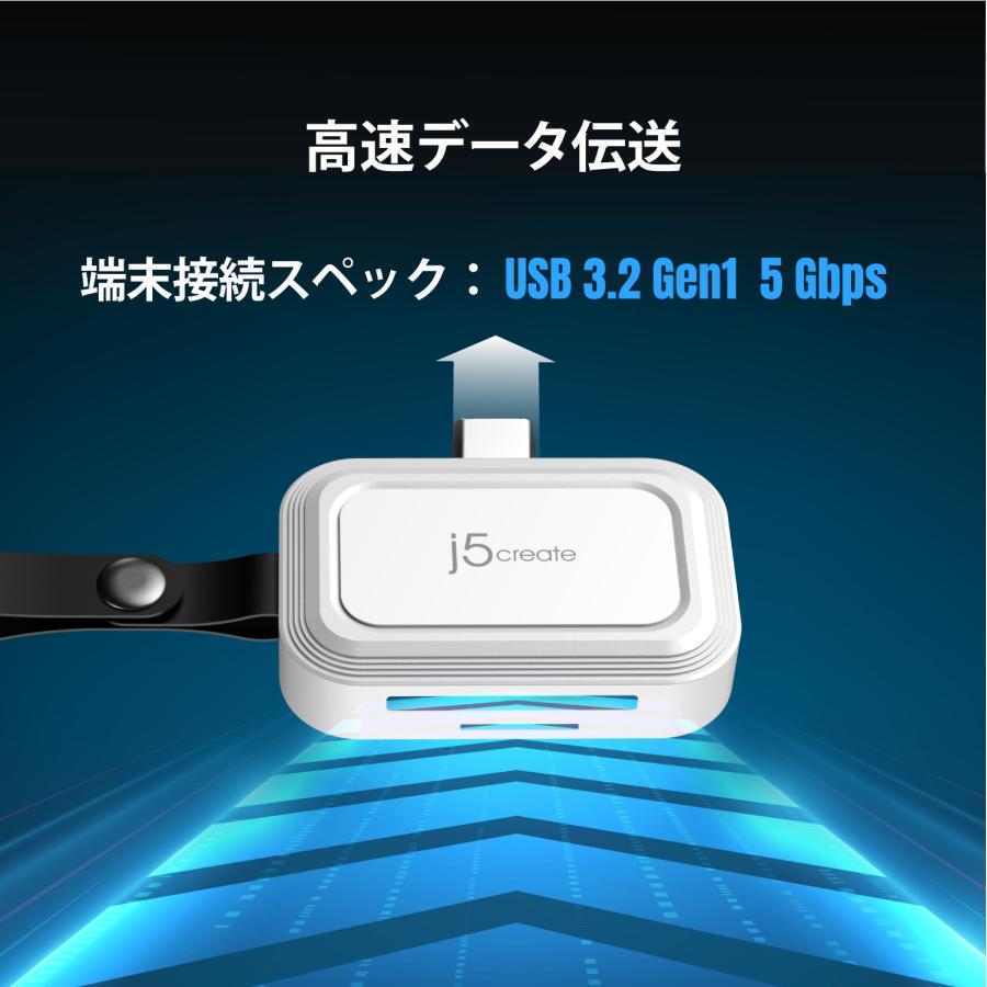j5create USB-C to microSD SDカードリーダー Android専用アプリ付属 JCHSD33-EJ |  | 02