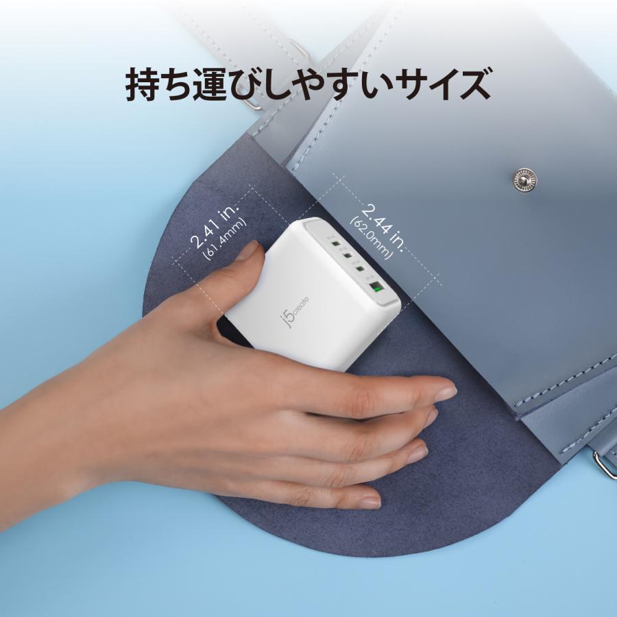 j5create USB-C PD充電器 70W 4ポート 窒化ガリウム 折畳みプラグ JUP4370-EJ |  | 06