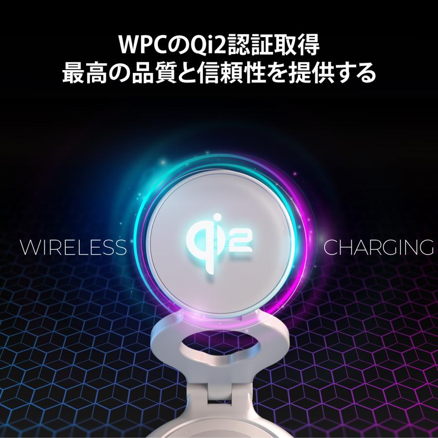 j5create ワイヤレス充電器 3in1 Qi2対応 スタンド 270度回転 スマホ15W イヤホン5W ウォッチ2.5W 合計22.5W マルチ保護  iPhone Apple Watch JUPW3415-EJ | j5 create | 01