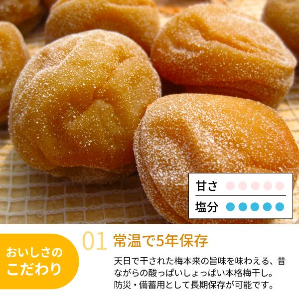 JA紀南 備蓄用 紀州南高梅干 白干し梅 塩分22％ 400g : 紀州梅干し