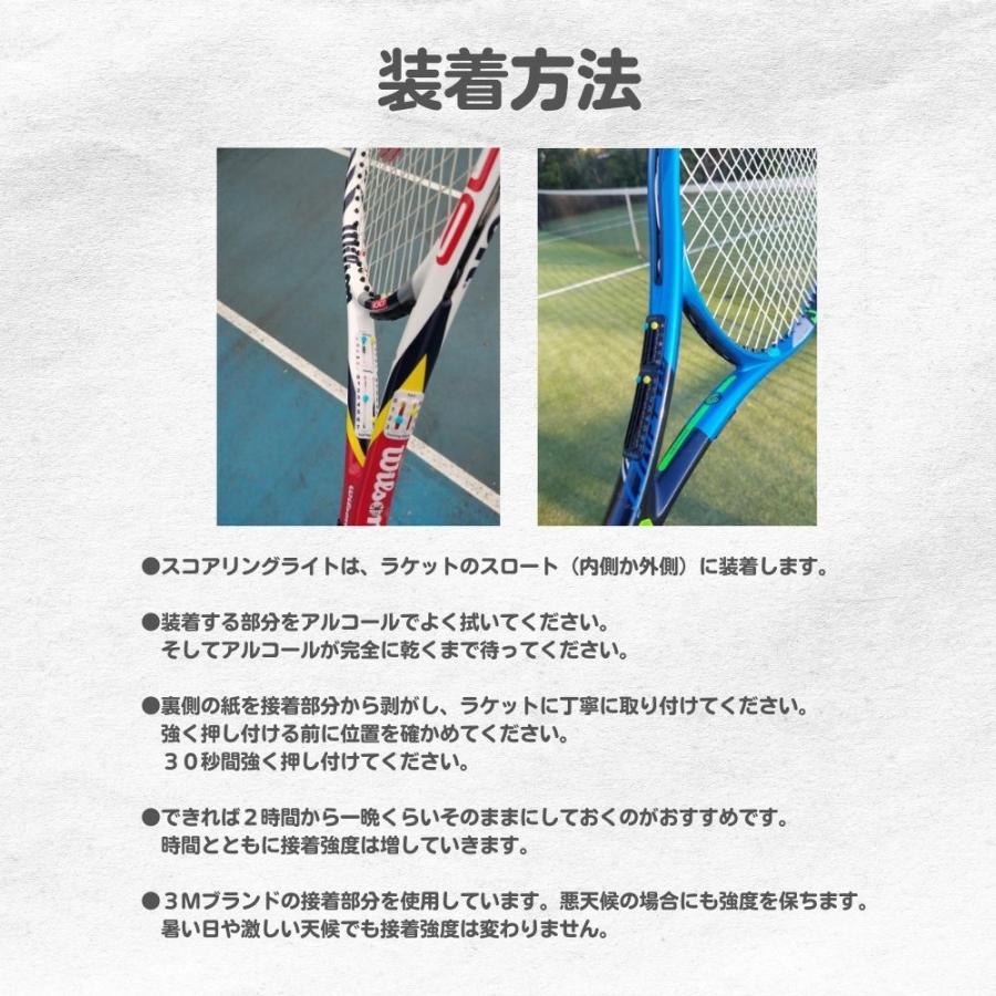 スコアリングライト Scoring Right ラケットに貼るだけの簡単装着！国際テニス連盟承認のテニススコアキーパー 重さ1.9g 軽量デザイン |  | 03