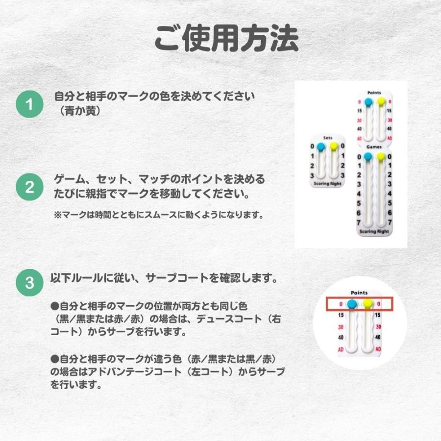 スコアリングライト Scoring Right ラケットに貼るだけの簡単装着！国際テニス連盟承認のテニススコアキーパー 重さ1.9g 軽量デザイン |  | 04