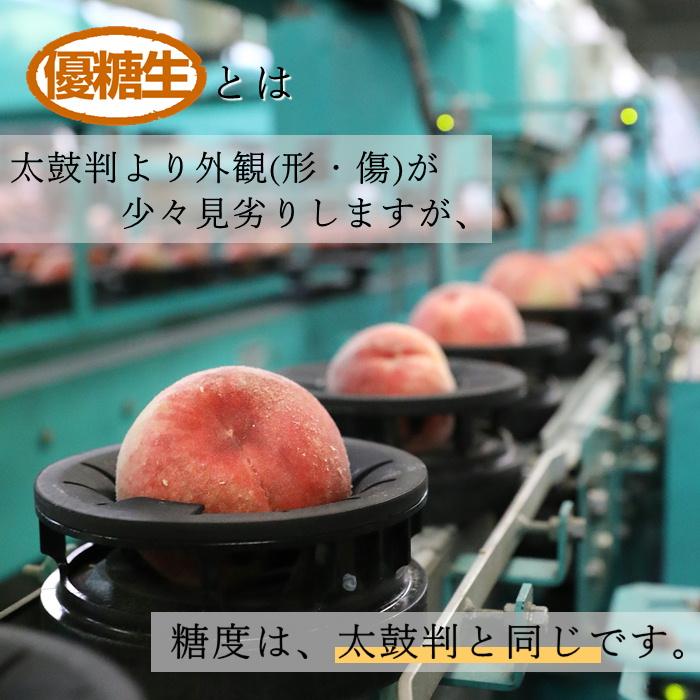 桃 あかつき【 家庭用 / 優糖生 】約 5kg 12〜18玉 Y104 （冷蔵）※7月
