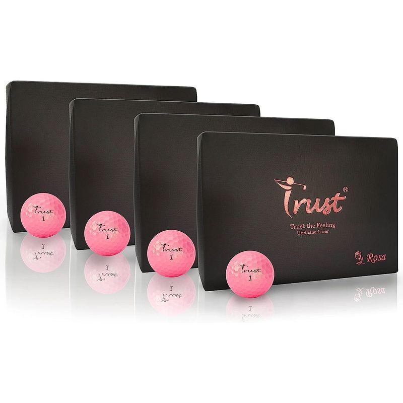 【公式】 TrustトラストゴルフボールRosaウレタンカバー 3ピースリアクティブコア(ツアー系) ヘッドスピード42m/s以下 ローサパールピンク 【2100296148】(10824円)