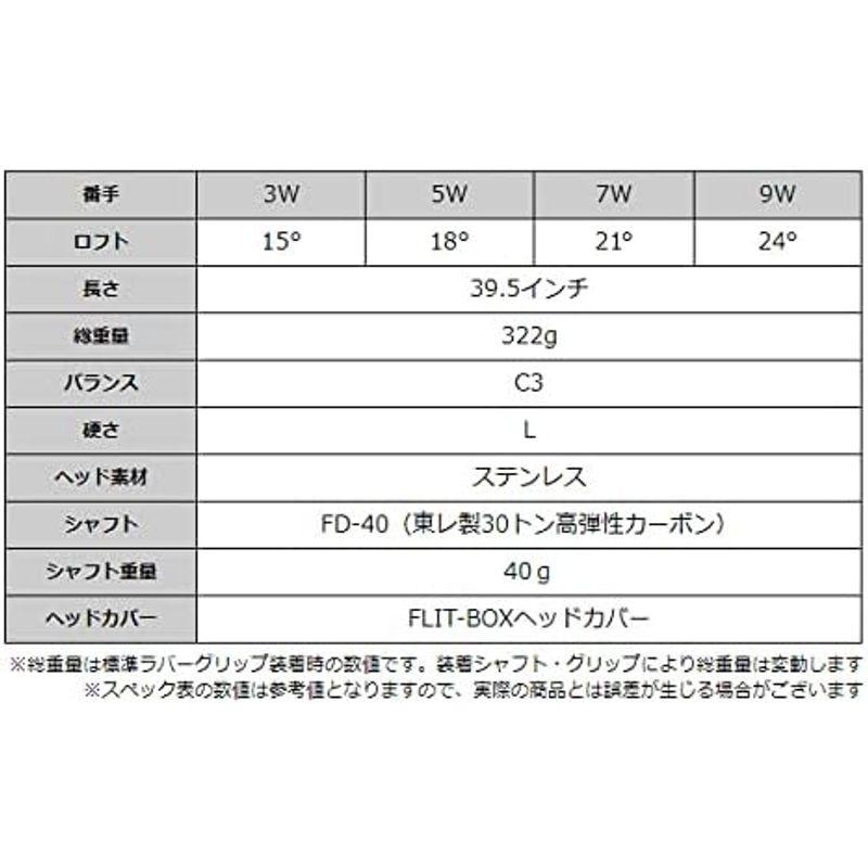 FLIT-BOX SEMIONE（フリットボックス セミワン） フェアウェイレディース 3W〜9W 短尺仕様 39.5インチ 価格は1本あた 5インチ 9W 短尺仕様 BOX SEMIONE フリットボックス セミワン フェアウェイレディース 3W 価格は1本あた 　