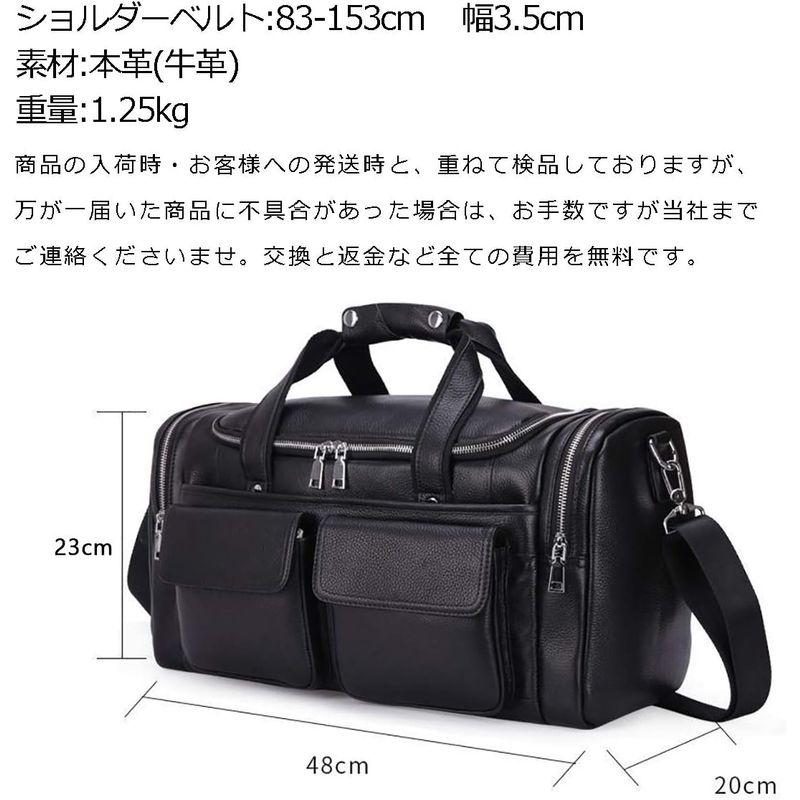 雅革 ボストンバッグ 本革 牛革 2WAY 防水 軽量 大容量 手提げ レザー 出張 旅行 トラベル スポーツ 修学旅行 メンズ ブラック ボストンバッグ 本革 牛革 2WAY 防水 軽量 大容量 手提げ レザー 出張 旅行 トラベル スポーツ 修学旅行 メンズ ブラック