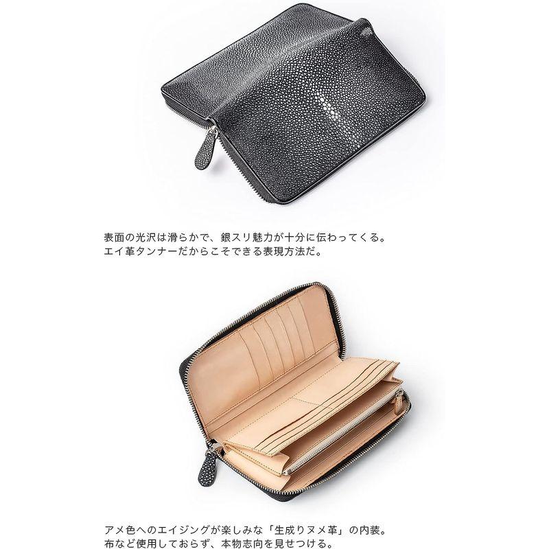 大人気 RIVAL 銀スリ スティングレイ メンズ 長財布 ラウンドファスナー ガルーシャ エイ革 【2440180939】(12577円)